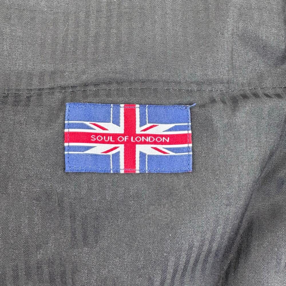 Soul of London Navy Blue Slim Fit Dress Pants CAD 34R raw hem - Picture 3 of 5